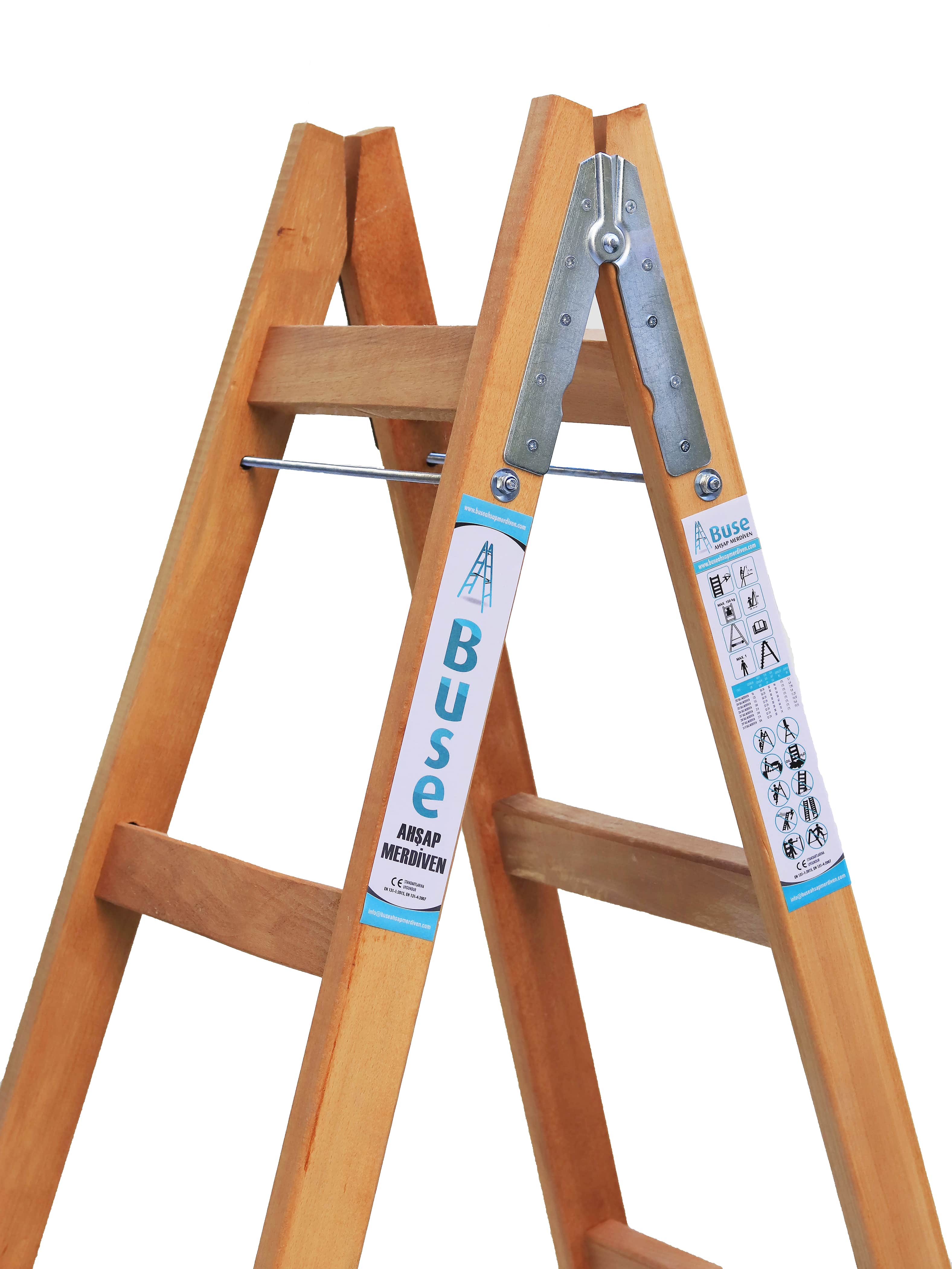 3 Basamak A Tipi Ahşap Merdiven 110 CM