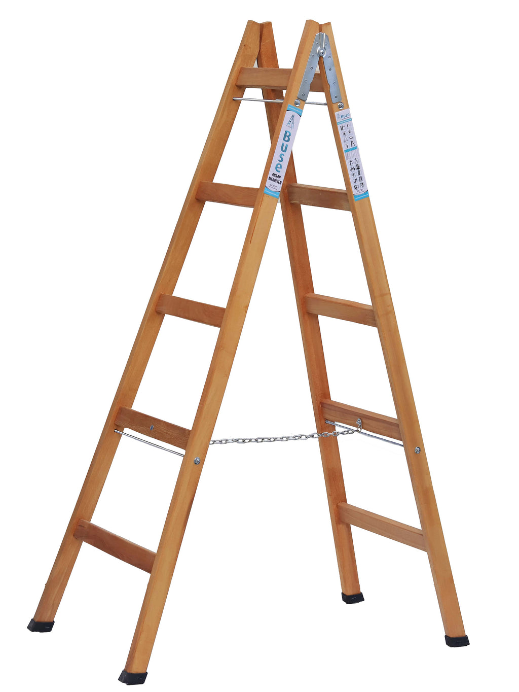 5 Basamak A Tipi Ahşap Merdiven 170 CM