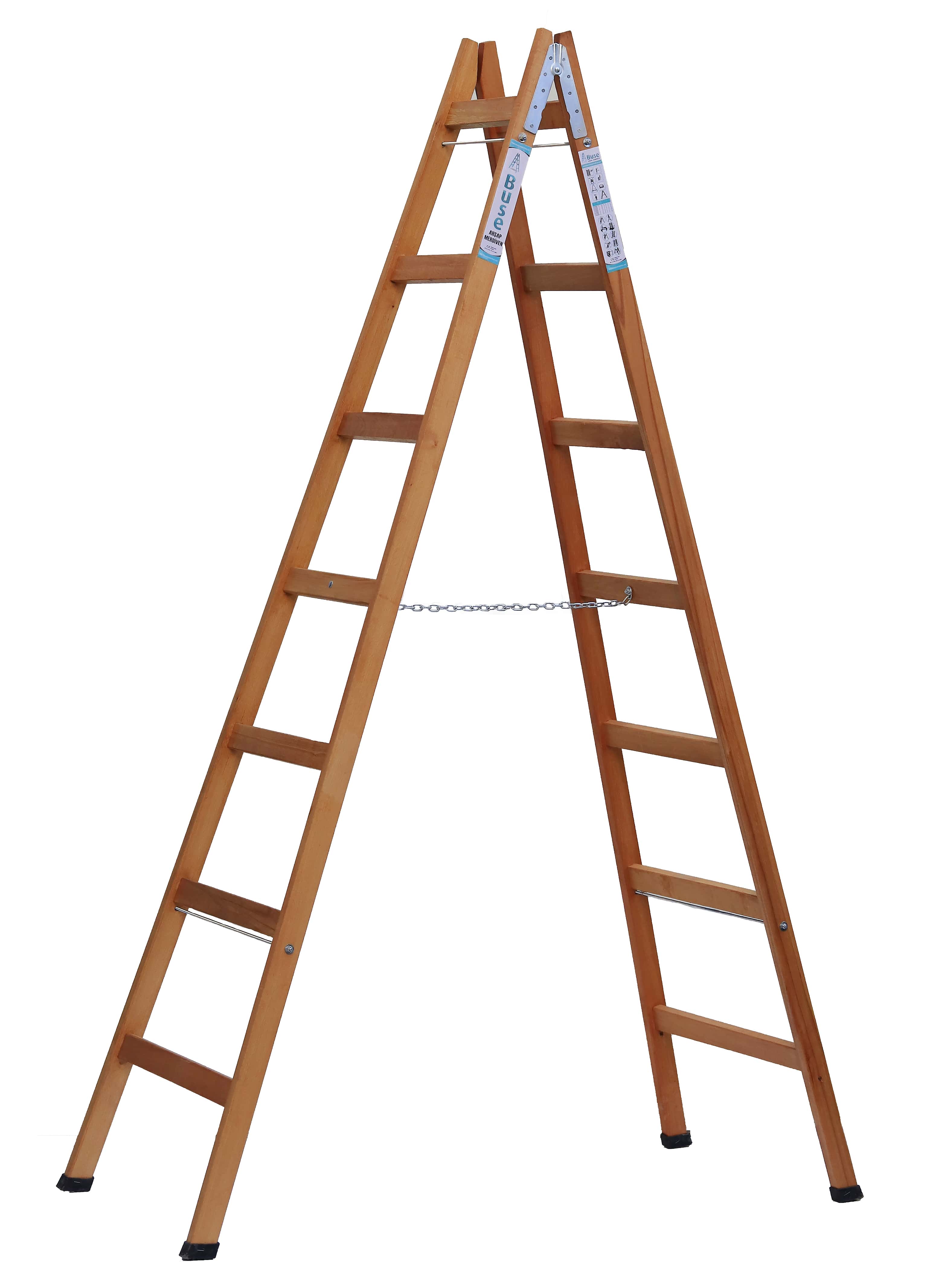 7 Basamak A Tipi Ahşap Merdiven 230 CM
