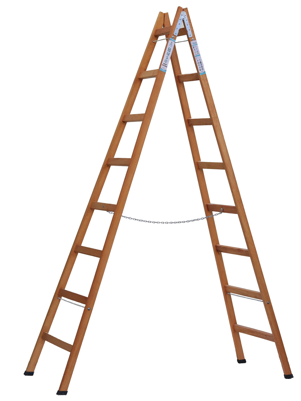 8 Basamak A Tipi Ahşap Merdiven 260 CM